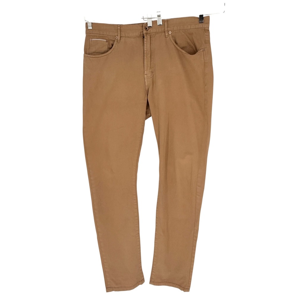 Taylor Stitch Slim Jean Mens 36 x 35 Tobacco Brown Cotton Twill 5-Pocket Pants